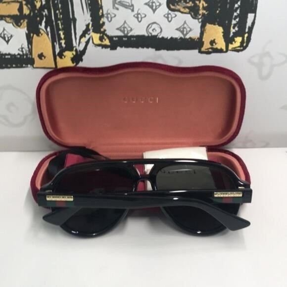 New Authentic Gucci Black Sunglasses GG0767s 005 - Picture 6 of 9